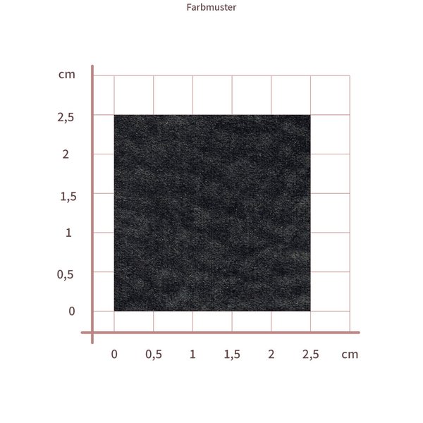 Rindspaltleder, wachsige Nubuk Beschichtung. Farbe Schwarz. Stärke ca. 3,3 mm (L54-001)