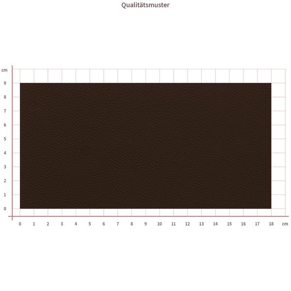 Rindleder, gedecktes Leder. Farbe Schokolade. Stärke ca. 1,1 mm (L86-011)