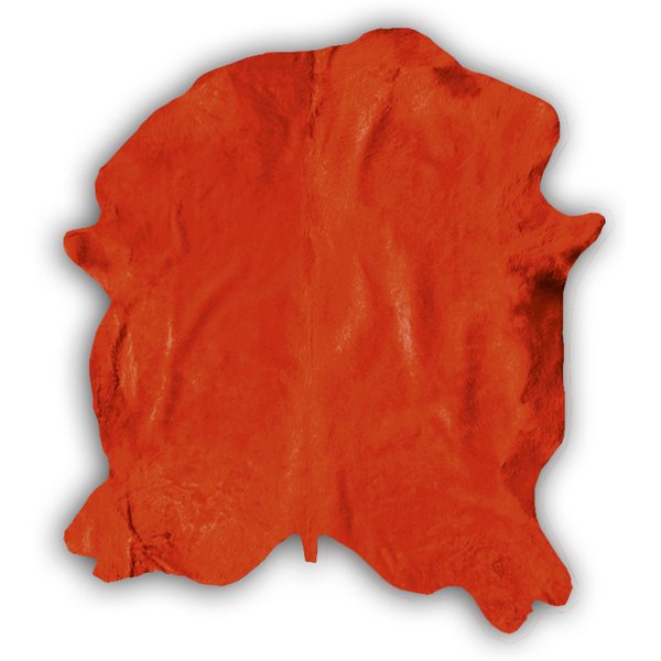 Kuhfell, gefärbt. Farbe Orange. (F5-A3)