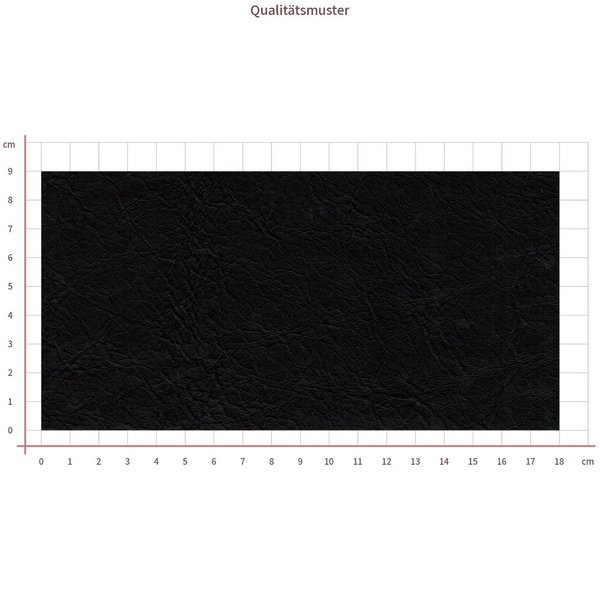 Büffelleder, Glattleder. Farbe Schwarz. Stärke ca. 1,5 mm (L57-001)